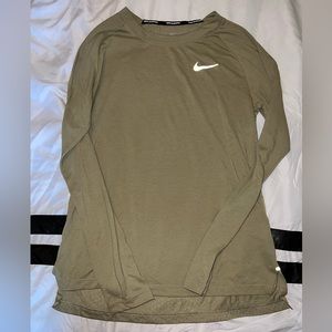 Army green Nike long sleeve